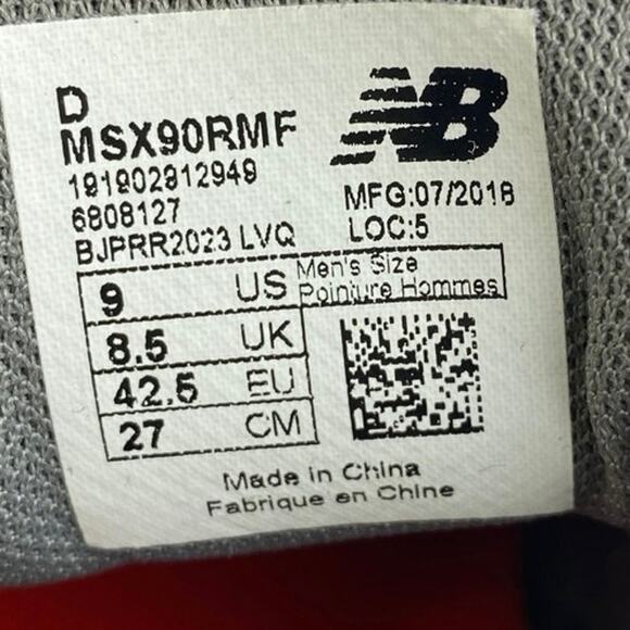 New Balance X-90 Men's Gray Orange Colorblock Lace Up Sneakers Shoes Size 9 - Picture 5 of 5